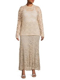 Gianna Stretch Lace Mermaid Maxi Skirt