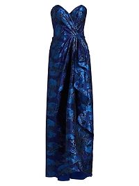 Luminescent Chiffon Strapless Gown