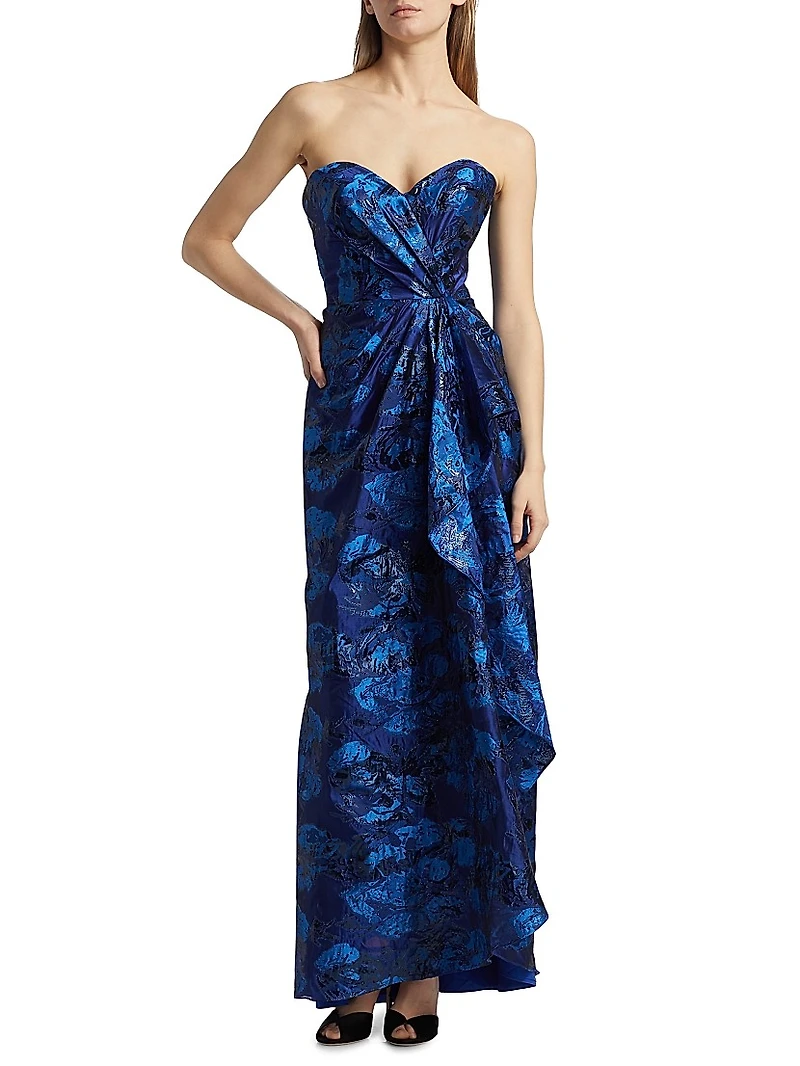 Luminescent Chiffon Strapless Gown