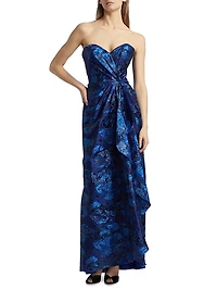 Luminescent Chiffon Strapless Gown