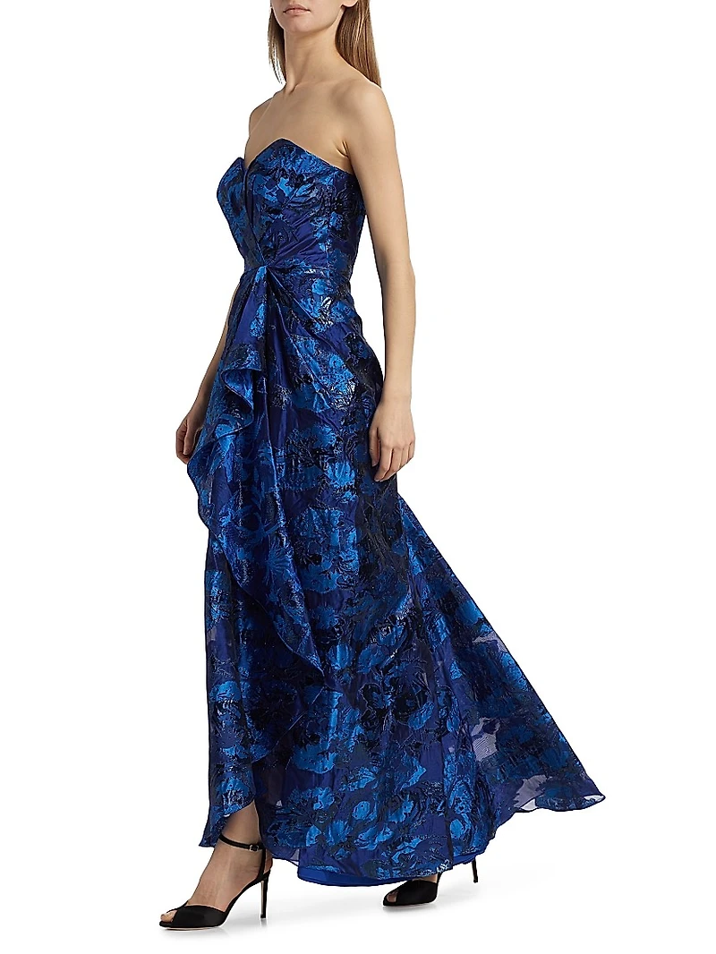 Luminescent Chiffon Strapless Gown