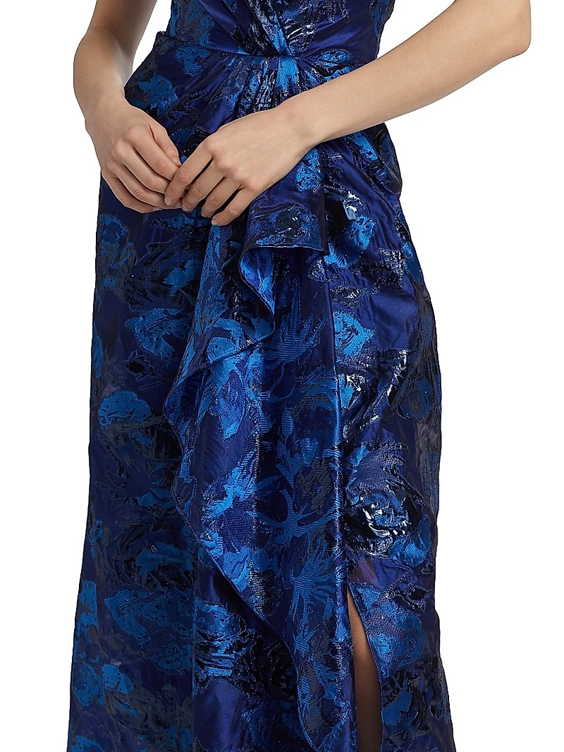 Luminescent Chiffon Strapless Gown