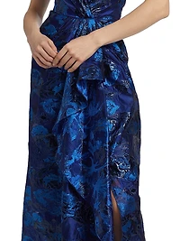 Luminescent Chiffon Strapless Gown