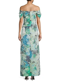 Floral Jacquard Gown