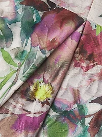 Floral Jacquard Strapless A-Line Midi-Dress