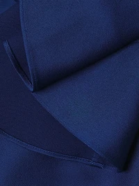 Satin Ruffle High-Low Hem Wrap Dress