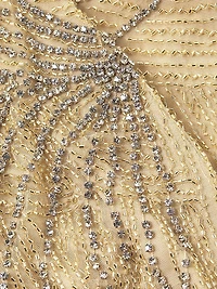 Beaded One-Shoulder Gown