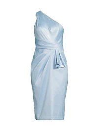 Foiled Mikado Midi-Dress