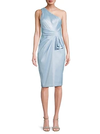 Foiled Mikado Midi-Dress