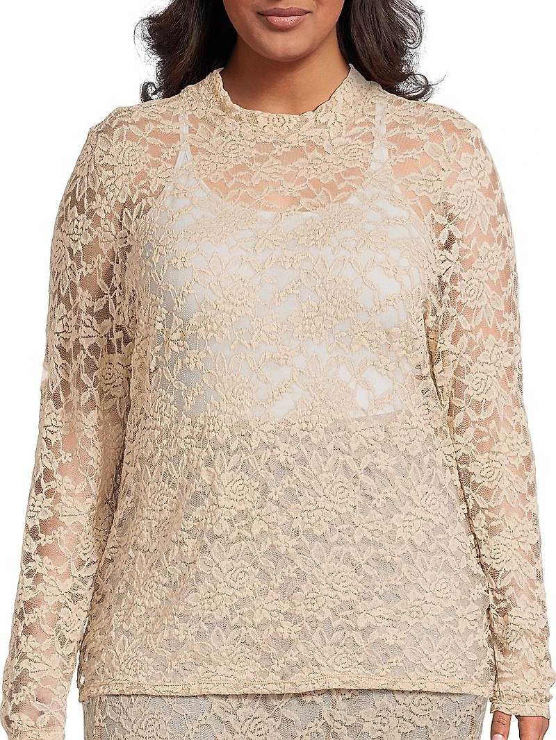 Plus Nova Stretch Lace Top