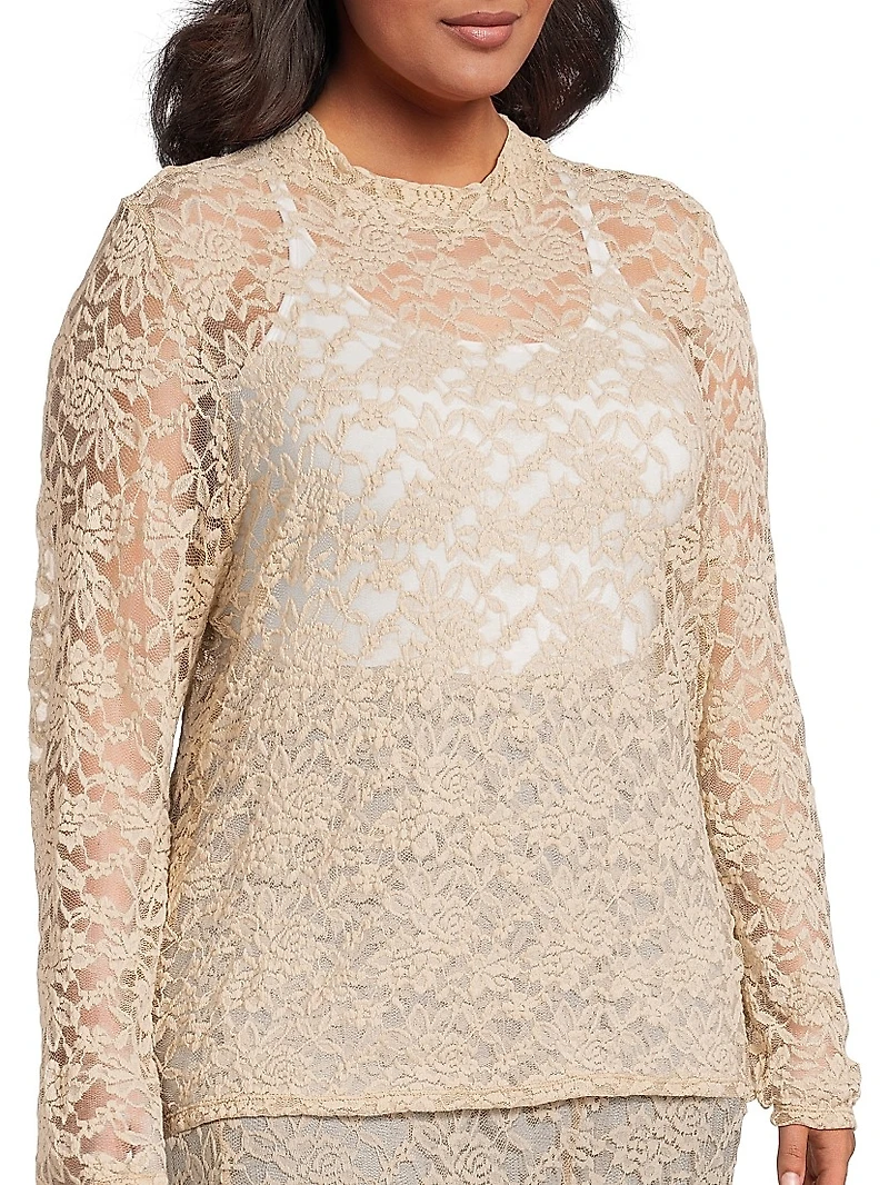 Plus Nova Stretch Lace Top