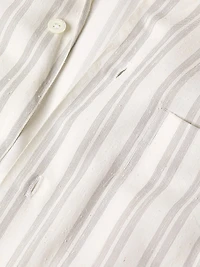 Striped Cotton-Silk Camp Shirt