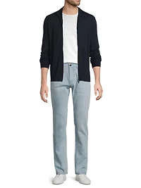 Fine Gauge Full-Zip Wool Sweater