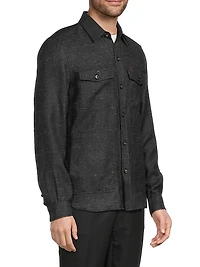 Donegal Silk-Blend Shirt Jacket
