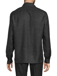 Donegal Silk-Blend Shirt Jacket