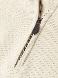 Beach Cashmere-Cotton Quarter-Zip Hoodie