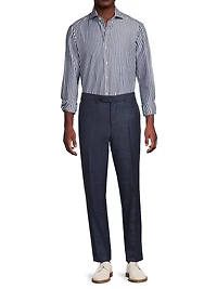 Striped Cotton-Linen Button-Up Shirt