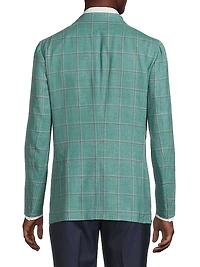 Wool-Silk Plaid Jacket