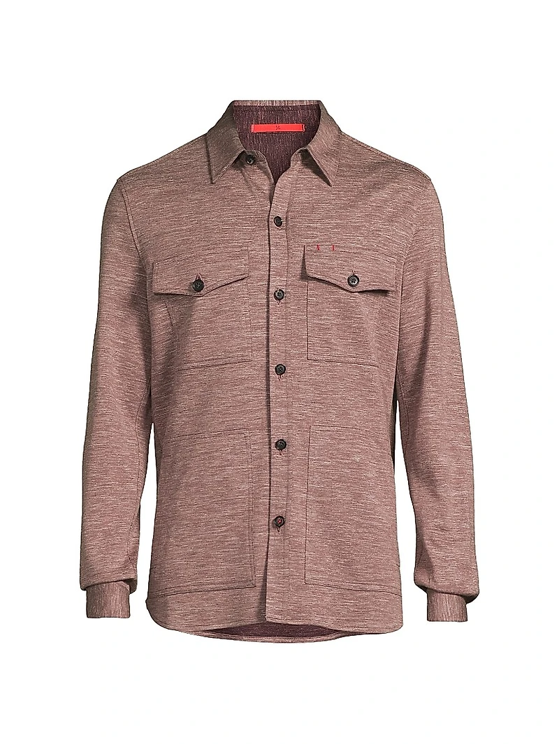 Wool-Silk Double Face Overshirt
