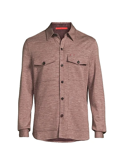 Wool-Silk Double Face Overshirt