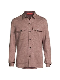 Wool-Silk Double Face Overshirt