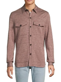 Wool-Silk Double Face Overshirt
