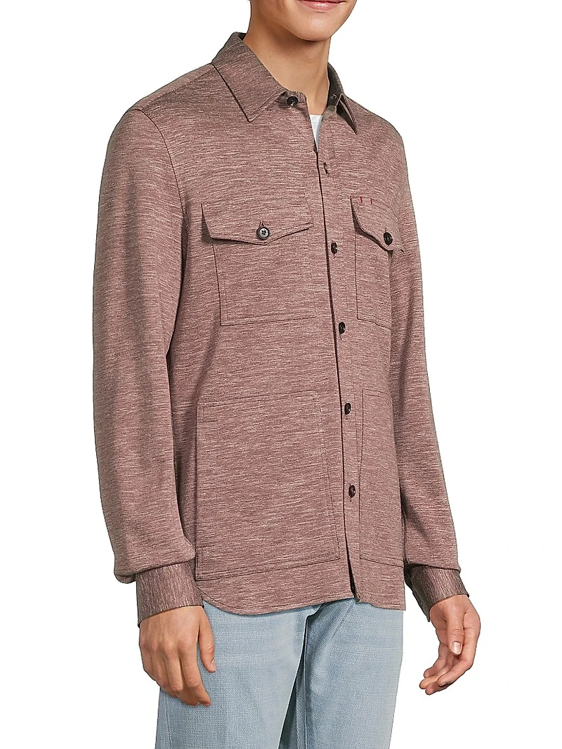 Wool-Silk Double Face Overshirt