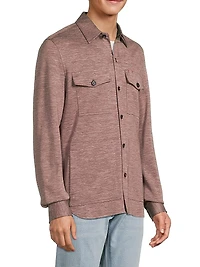 Wool-Silk Double Face Overshirt