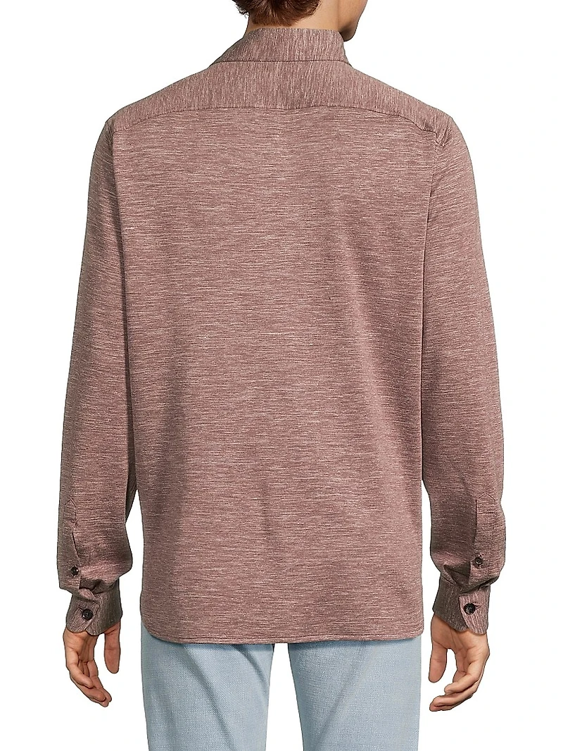 Wool-Silk Double Face Overshirt