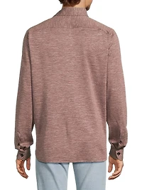 Wool-Silk Double Face Overshirt