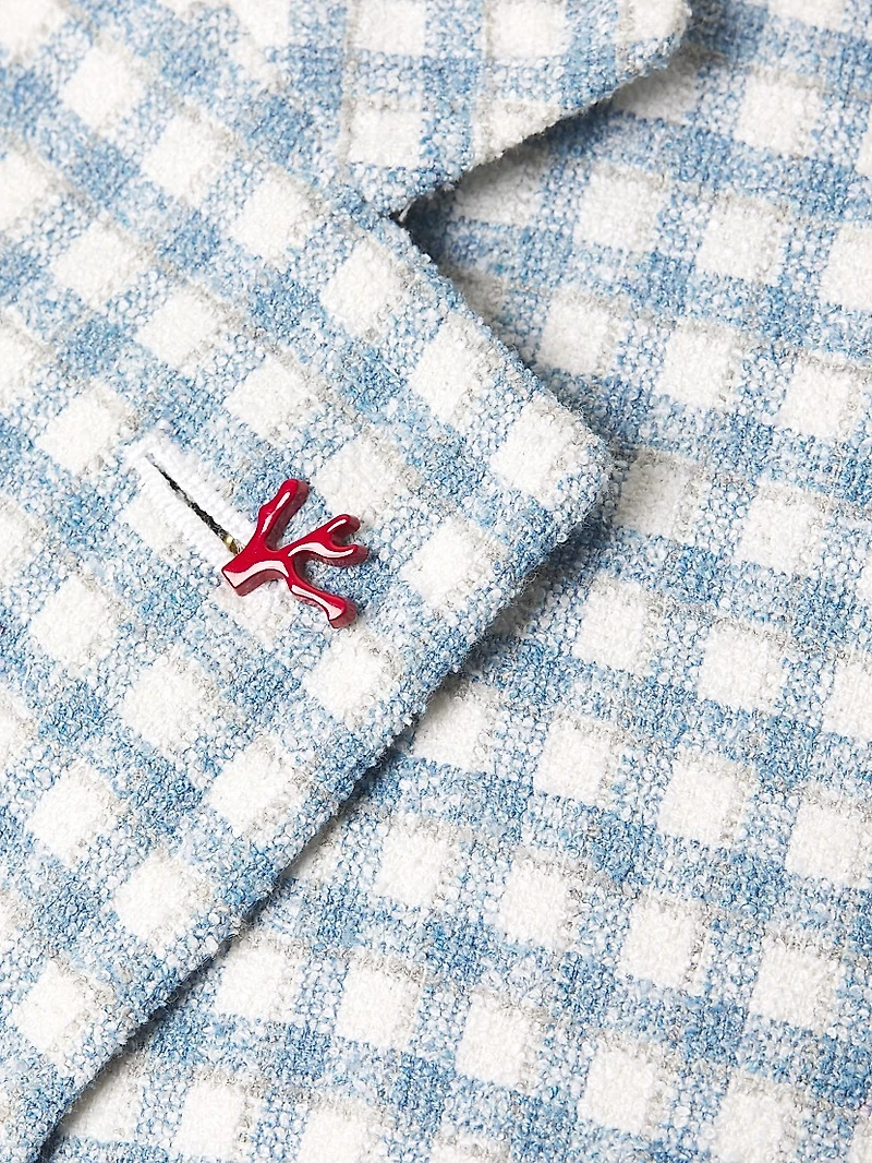 Over Check Comfort Boucle Jacket