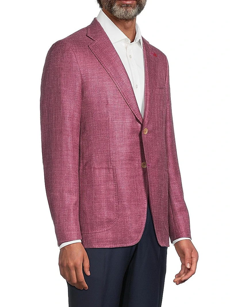 Melange Wool-Silk-Linen Sportcoat