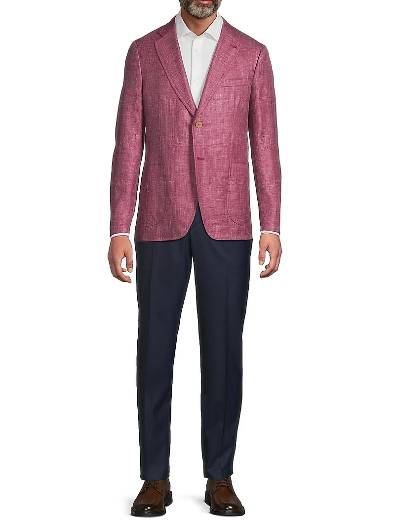 Melange Wool-Silk-Linen Sportcoat
