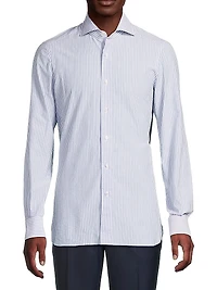 Seersucker Pinstripe Cotton Shirt