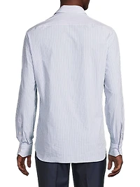 Seersucker Pinstripe Cotton Shirt