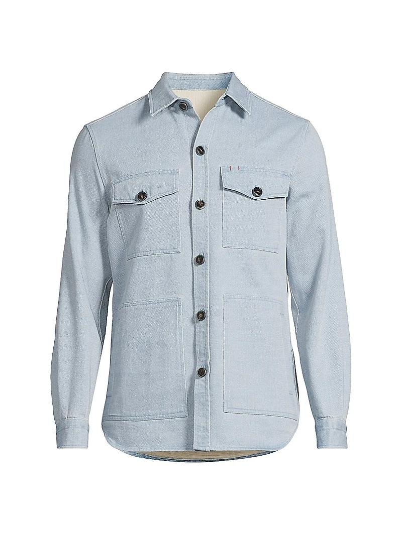 Garment-Dyed Denim Overshirt