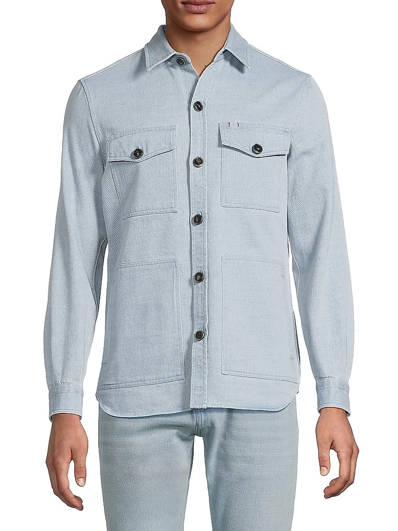Garment-Dyed Denim Overshirt