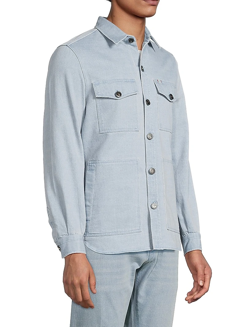 Garment-Dyed Denim Overshirt