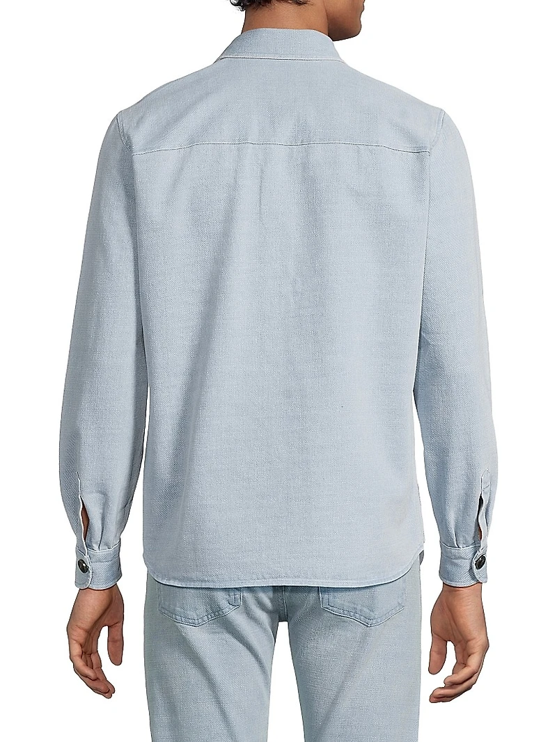 Garment-Dyed Denim Overshirt