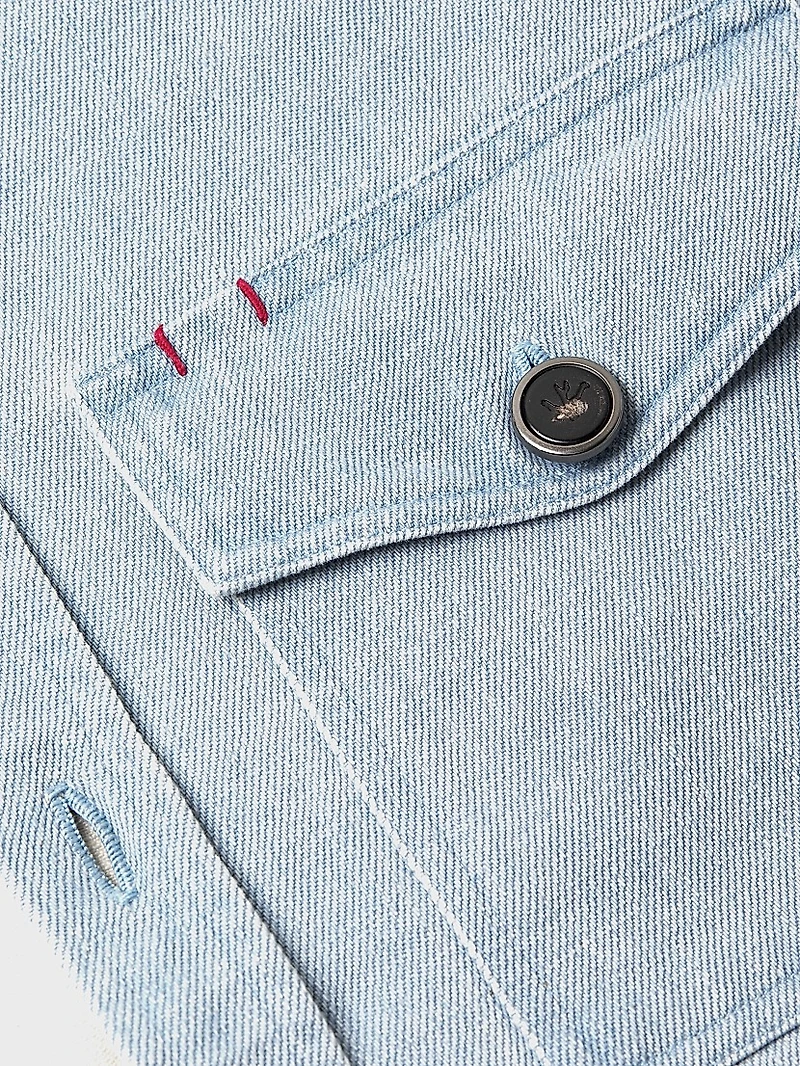 Garment-Dyed Denim Overshirt