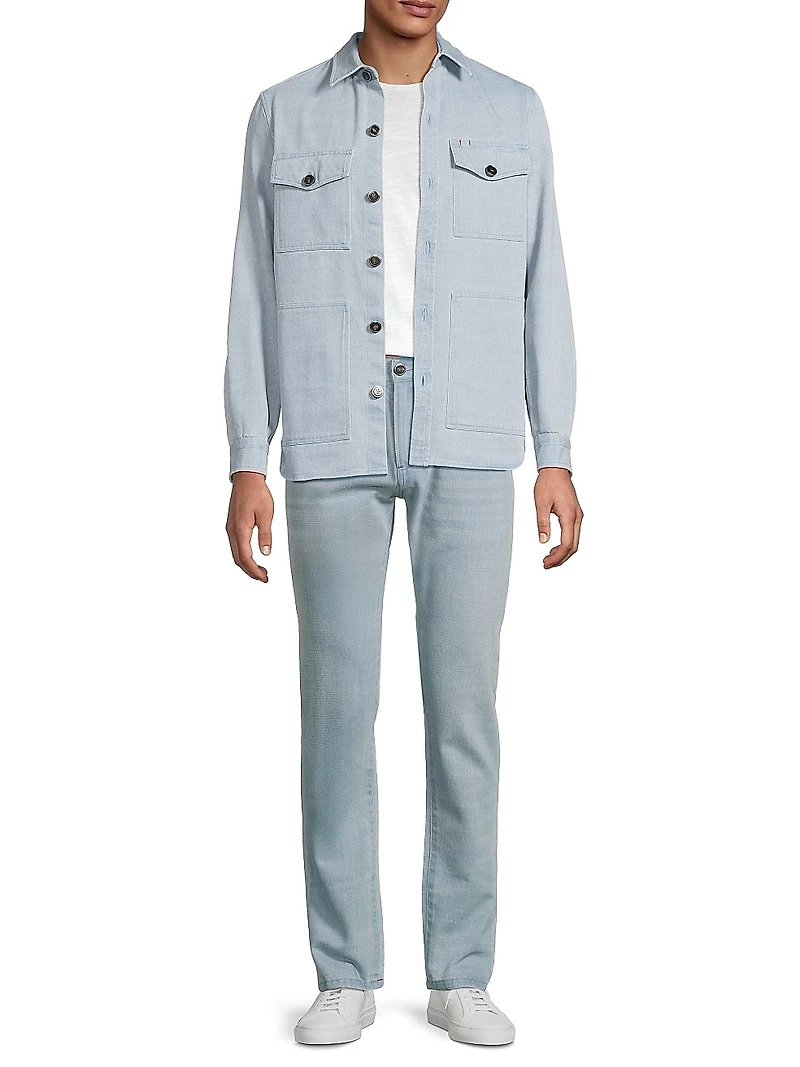 Garment-Dyed Denim Overshirt