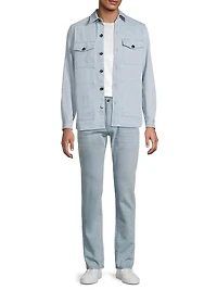 Garment-Dyed Denim Overshirt