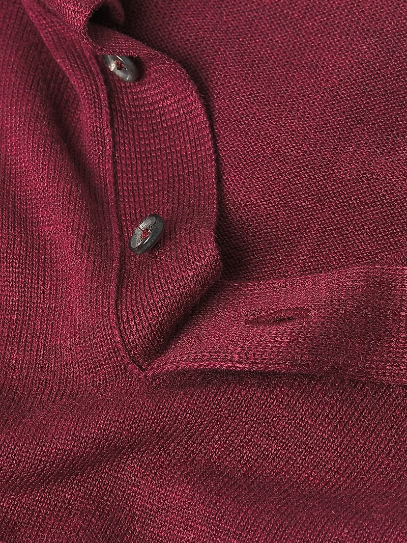Tipped Silk-Linen Polo Shirt