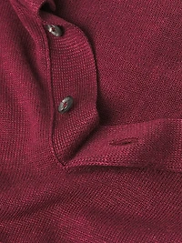 Tipped Silk-Linen Polo Shirt
