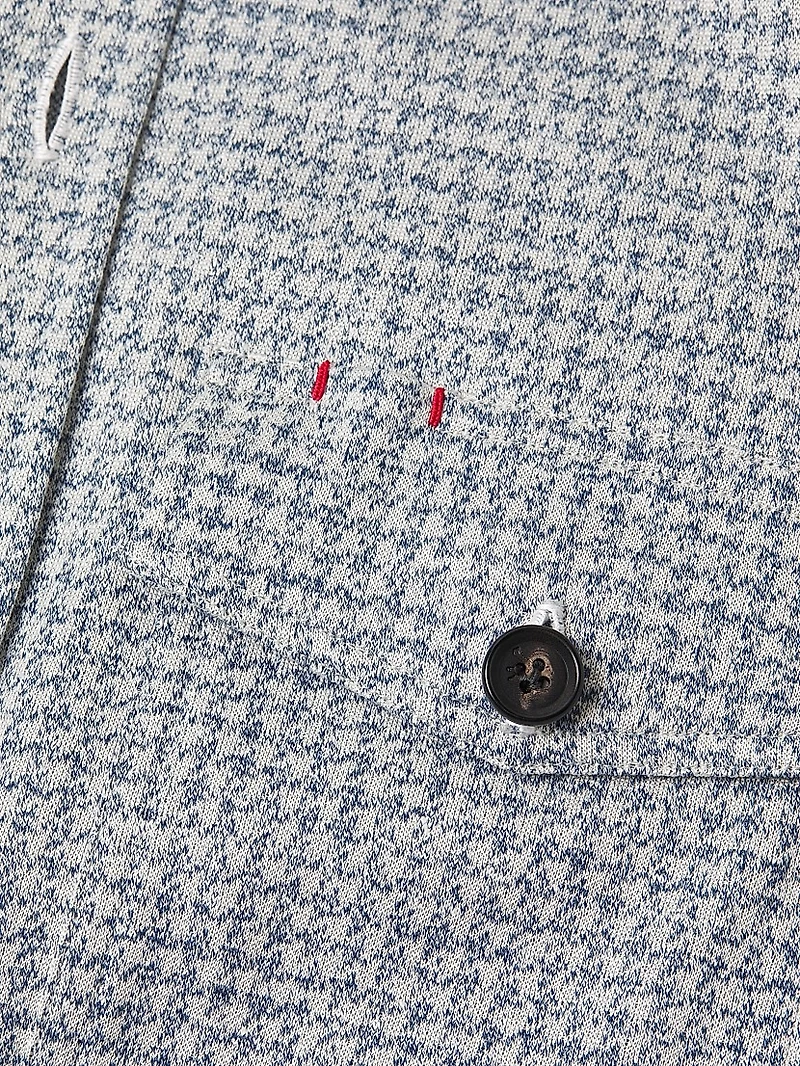 Houndstooth Linen-Silk-Cotton Overshirt