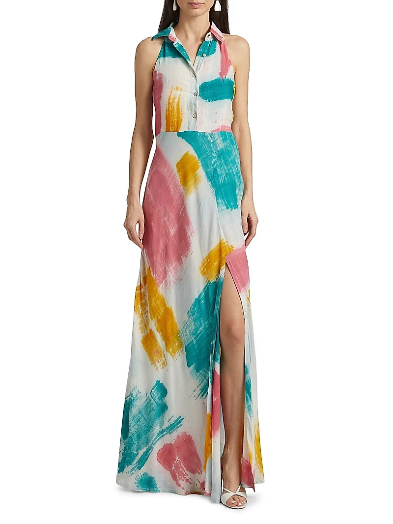 Mobola Watercolor Maxi Dress