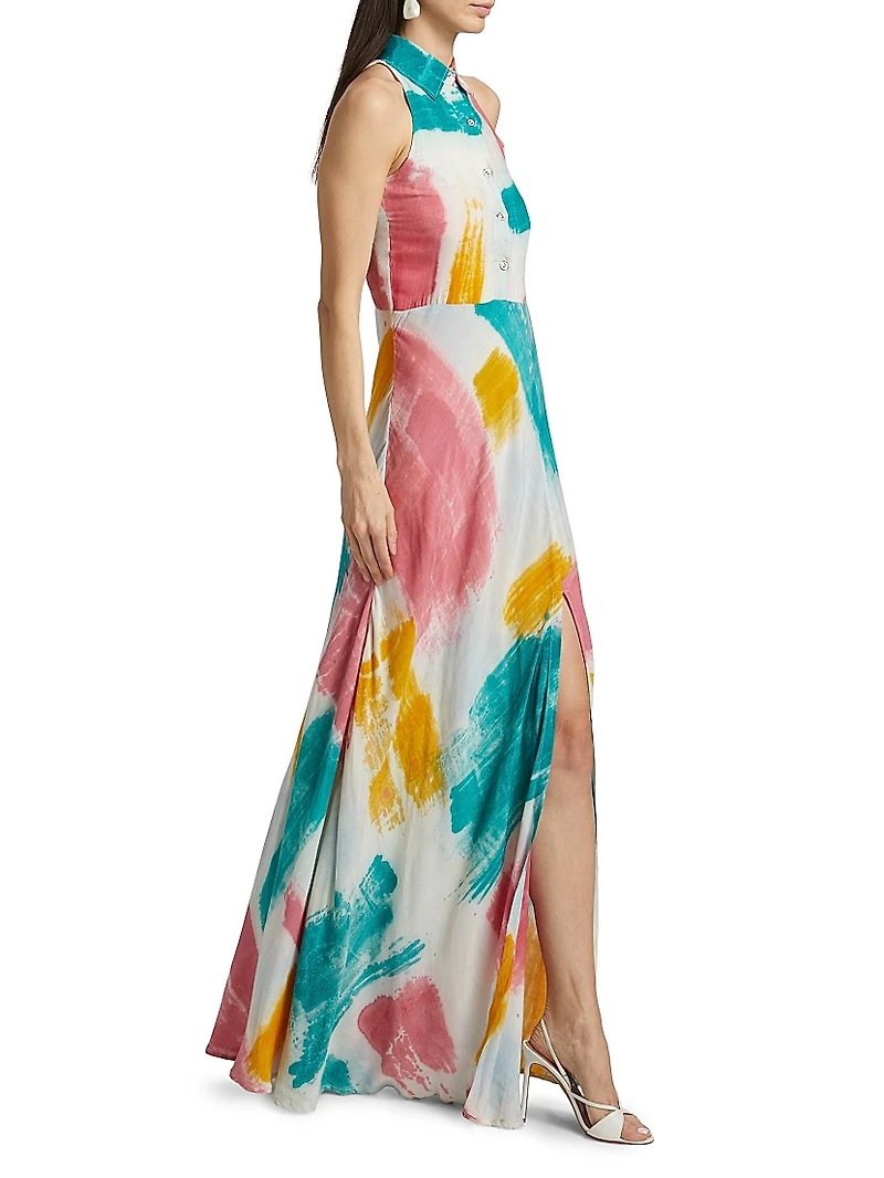 Mobola Watercolor Maxi Dress
