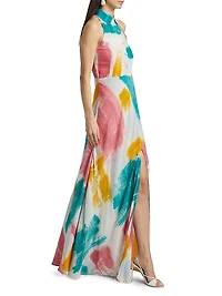 Mobola Watercolor Maxi Dress