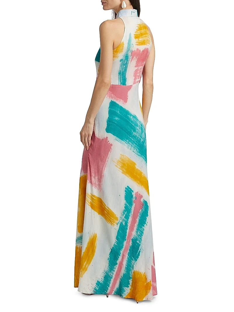 Mobola Watercolor Maxi Dress