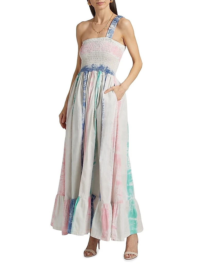 Ayoka Dyed Smocked Maxi Dress